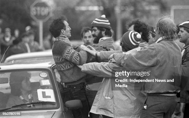 Derry City violence after the match with Bohemians at Dalymount Park, .