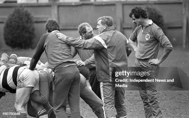 Irish rugby squad training session at Lansdowne Road, .