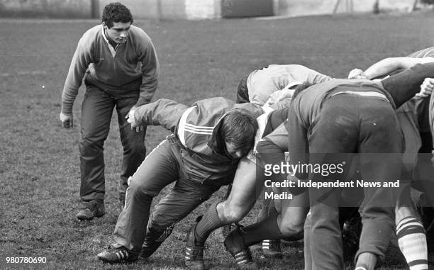Irish rugby squad training session at Lansdowne Road, .