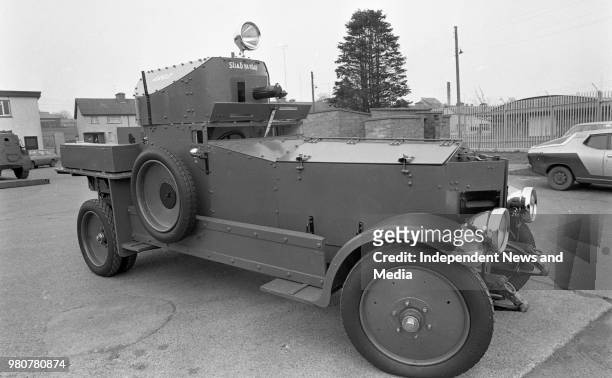 Irish Army Cavalry Corps workshop, Michael Collins' Rolls-Royce Armoured Car in the Curragh, Kildare, .