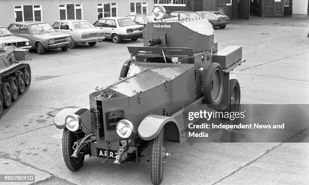 Irish Army Cavalry Corps workshop, Michael Collins' Rolls-Royce Armoured Car in the Curragh, Kildare, .