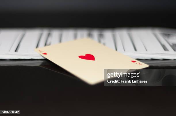 ace of hearts - ace of hearts stock pictures, royalty-free photos & images