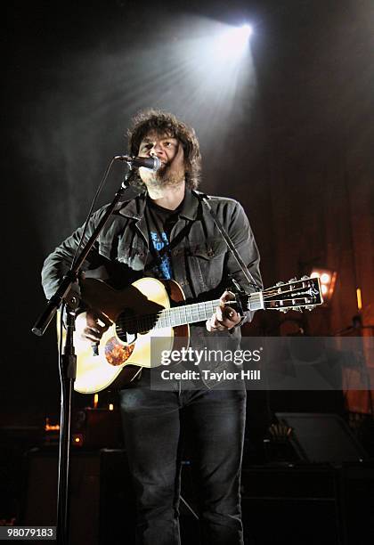 Jeff Tweedy of Wilco performs at the Fabulous Fox Theatre on March 26, 2010 in Atlanta, Georgia.