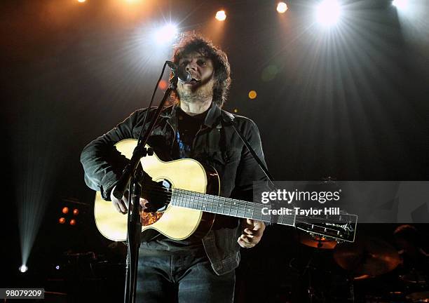 Jeff Tweedy of Wilco performs at the Fabulous Fox Theatre on March 26, 2010 in Atlanta, Georgia.