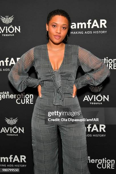 Kiersey Clemons attends the amfAR GenCure Solstice 2018 on June 21, 2018 in New York City.