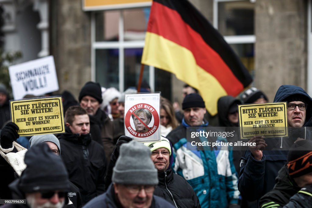 Anti-refugee demonstration in Cottbus