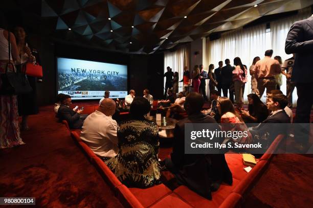 Guests attend the Hublot and Dwyane Wade viewing party for the 2018 NBA Draft at Spring Place on June 21, 2018 in New York City.