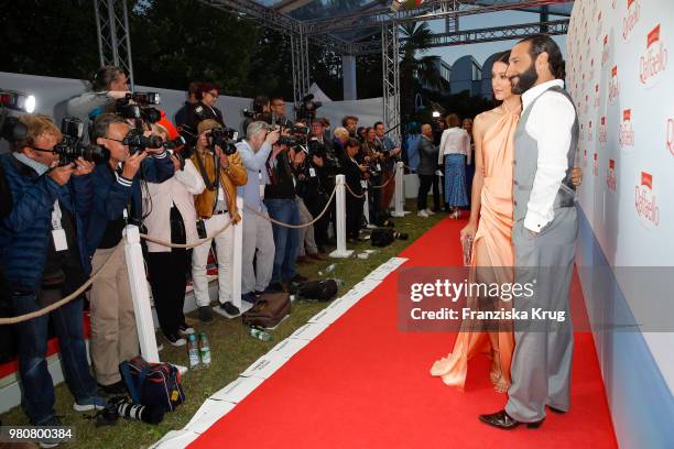 Rebecca Mir and Massimo Sinato during the Raffaello Summer Day 2018 to celebrate the 28th anniversary of Raffaello at Villa von der Heydt on June 21,...