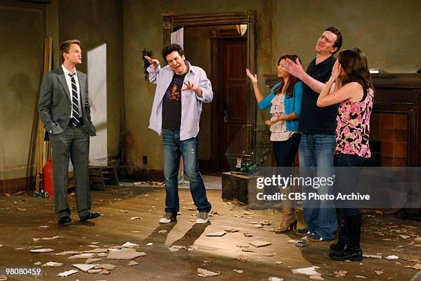 Home Wreckers" -- Ted buys a dilapidated house and takes Lily , Marshall , Barney and Robin to see it, on HOW I MET YOUR MOTHER, Monday, April 19 on...