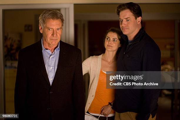 From left: Harrison Ford as Dr. Stonehill, Keri Russell as Aileen Crowley and Brendan Fraser as John Crowley in CBS Films' Extraordinary Measures.