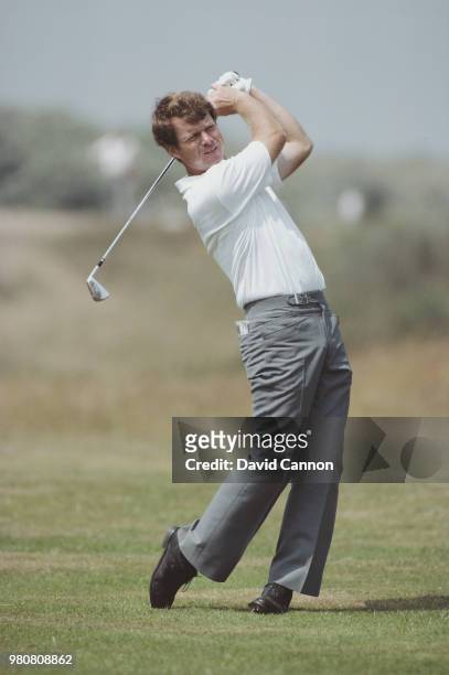 Tom Watson of the United States follows his ball onto the green on his way to winning the 112th Open Championship on 14 July 1983 at Royal Birkdale...