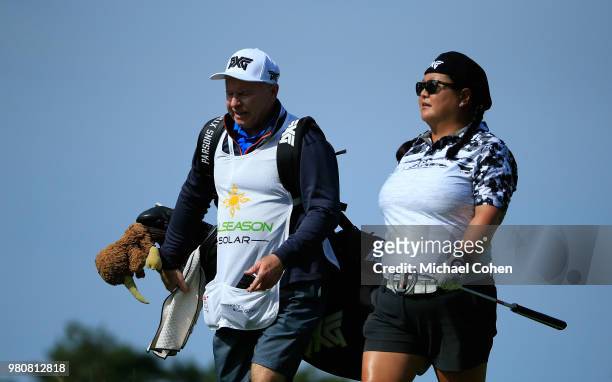 Christina Kim during the first round of the ShopRite LPGA Classic Presented by Acer on the Bay Course at Stockton Seaview Hotel and Golf Club on June...