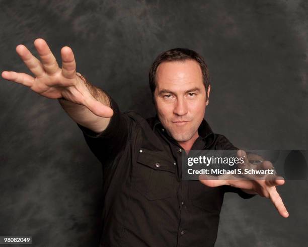 Comedian Tom Rhodes poses at The Ice House Comedy Club on March 26, 2010 in Pasadena, California.