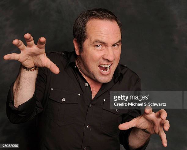 Comedian Tom Rhodes poses at The Ice House Comedy Club on March 26, 2010 in Pasadena, California.