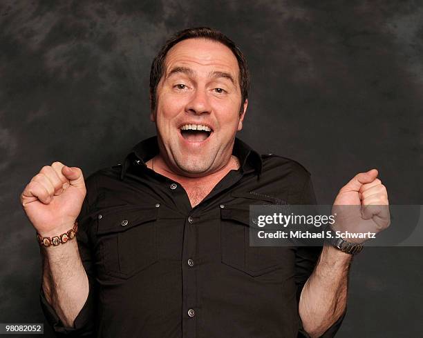 Comedian Tom Rhodes poses at The Ice House Comedy Club on March 26, 2010 in Pasadena, California.