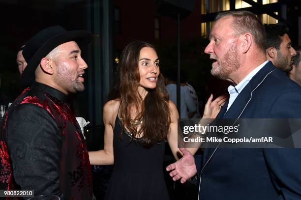 Parson James, Madison Guest and amfAR CEO Kevin Robert Frost attends the amfAR GenCure Solstice 2018 on June 21, 2018 in New York City.