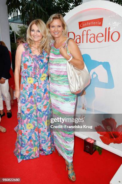 Frauke Ludowig and Carola Ferstl during the Raffaello Summer Day 2018 to celebrate the 28th anniversary of Raffaello at Villa von der Heydt on June...