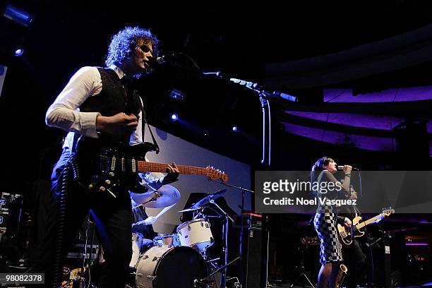 Lou Hickey and Jon Lawler of the Codeine Velvet Club perform at the The Hollywood Palladium on March 26, 2010 in Hollywood, California.