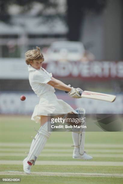 Janette Brittin of Surrey Women and England batting during the 3rd Test Match of the New Zealand Women's tour of England on 28 July 1984 at the St...