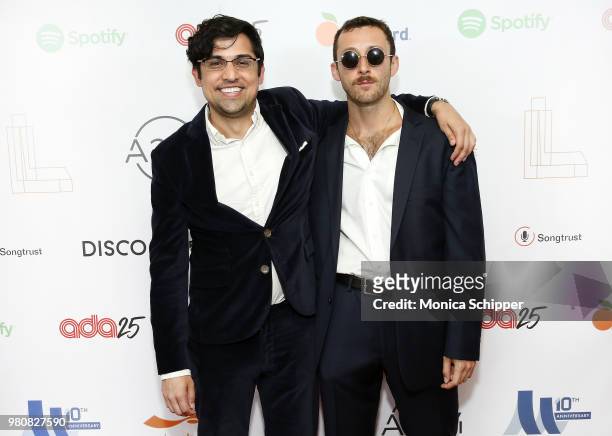 Sky McElroy and Gavin Pomerantz attend the A2IM 2018 Libera Awards at PlayStation Theater on June 21, 2018 in New York City.
