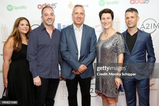 Jennifer Masset, Alan Galbraith and Thaddeus Rudd attend the A2IM 2018 Libera Awards at PlayStation Theater on June 21, 2018 in New York City.