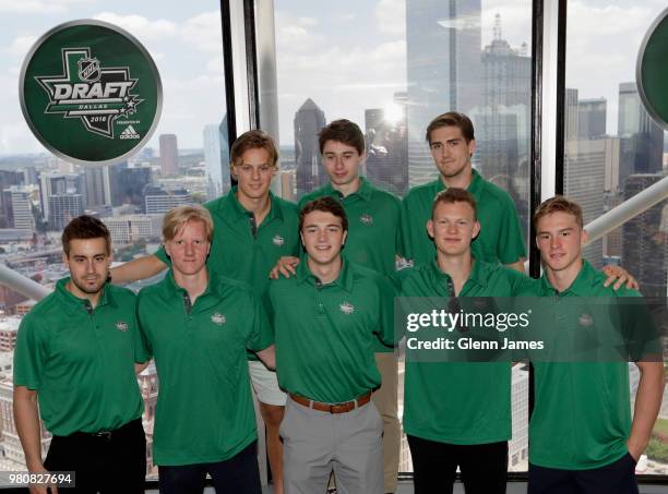 The 2018 NHL Draft top prospects Adam Boqvist of Sweden, Evan Bouchard of Canada, Noah Dobson of Canada, Quintin Hughes, Filip Zadina of Czech...