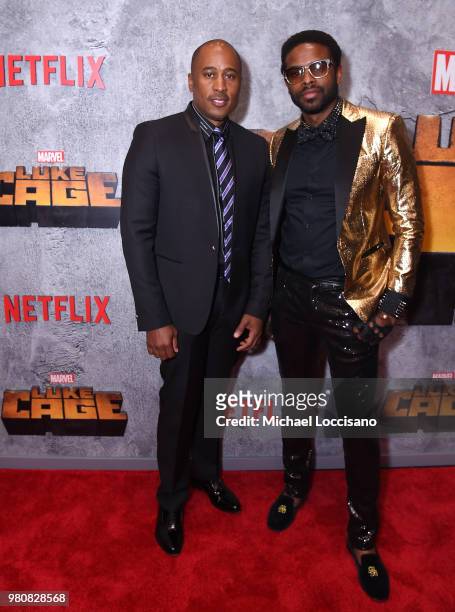 Ali Shaheed Muhammad and Adrian Younge attend the Netflix Original Series Marvel's Luke Cage Season 2 New York City Premiere on June 21, 2018 in New...