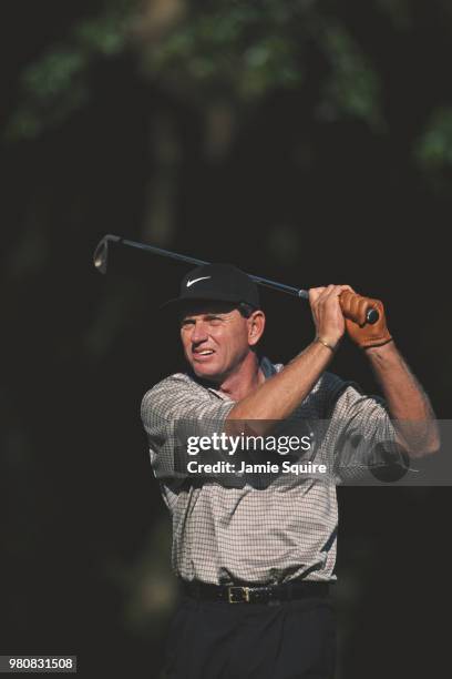 Nick Price of Zimbabwe playing playing off an iron during the Doral-Ryder Open golf tournament on 5 March 1998 at the Doral Golf Resort & Spa in...