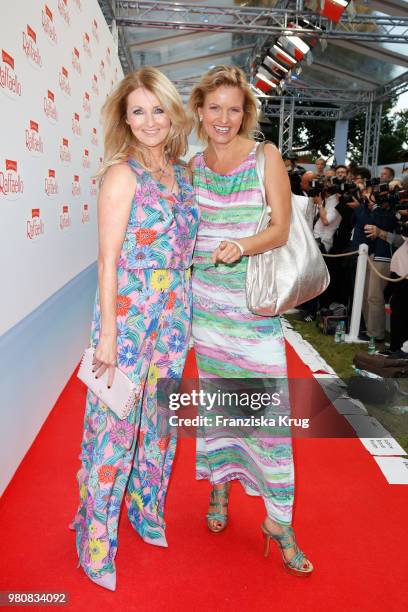 Frauke Ludowig and Carola Ferstl during the Raffaello Summer Day 2018 to celebrate the 28th anniversary of Raffaello at Villa von der Heydt on June...