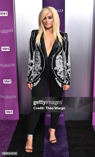 Recording artist Bebe Rexha attends VH1 Trailblazer Honors 2018 at The Cathedral of St. John the Divine on June 21, 2018 in New York City.