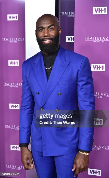 Presenter, Football safety Malcolm Jenkins attends VH1 Trailblazer Honors 2018 at The Cathedral of St. John the Divine on June 21, 2018 in New York...