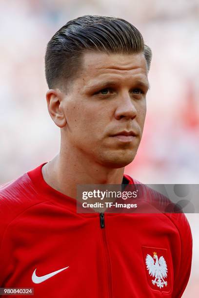 Goalkeeper Wojciech Szczesny of Poland looks on prior to the 2018 FIFA World Cup Russia group H match between Poland and Senegal at Spartak Stadium...