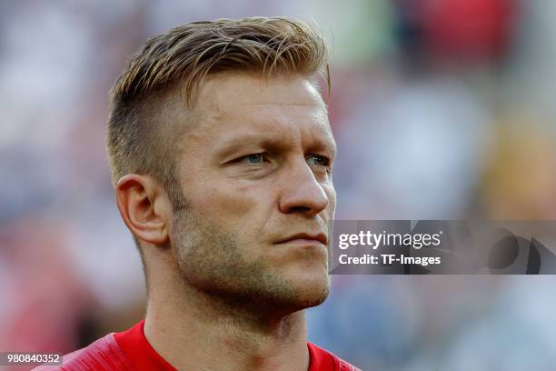 Jakub Blaszczykowski of Poland looks on prior to the 2018 FIFA World Cup Russia group H match between Poland and Senegal at Spartak Stadium on June...