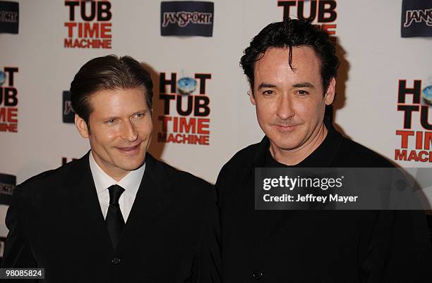 Actors Actor Crispin Glover and John Cusack arrive at the "Hot Tub Time Machine" Los Angeles Premiere After Party at Cabana Club on March 17, 2010 in...