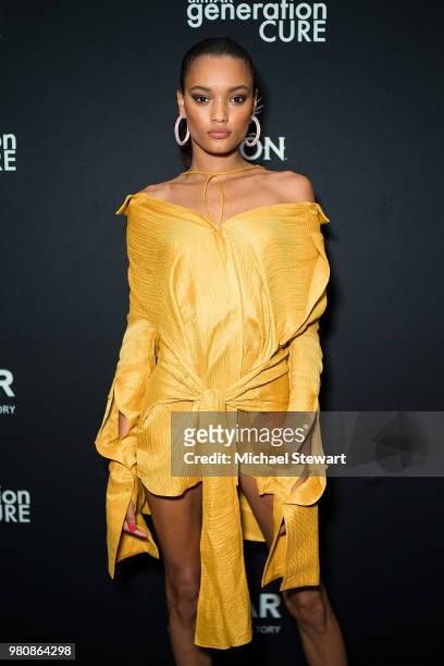 Lameka Fox attends amfAR GenCure Solstice 2018 at SECOND. On June 21, 2018 in New York City.