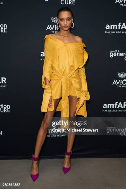 Lameka Fox attends amfAR GenCure Solstice 2018 at SECOND. On June 21, 2018 in New York City.