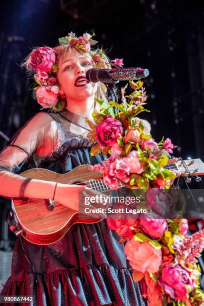 Grace VanderWaal performs at DTE Energy Music Theater on June 21, 2018 in Clarkston, Michigan.