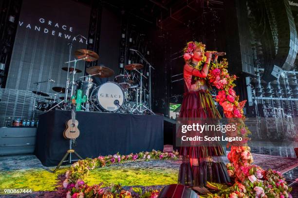 Grace VanderWaal performs at DTE Energy Music Theater on June 21, 2018 in Clarkston, Michigan.