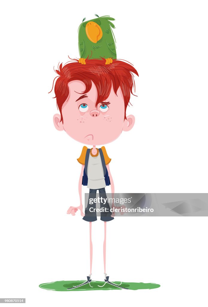 The boy and the parrot