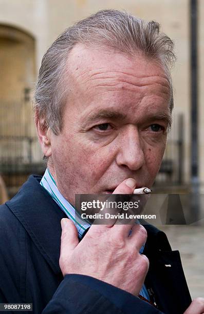 Author Martin Amis arrives at the Oxford Literary Festival in Christ Church, on March 27, 2010 in Oxford, England.