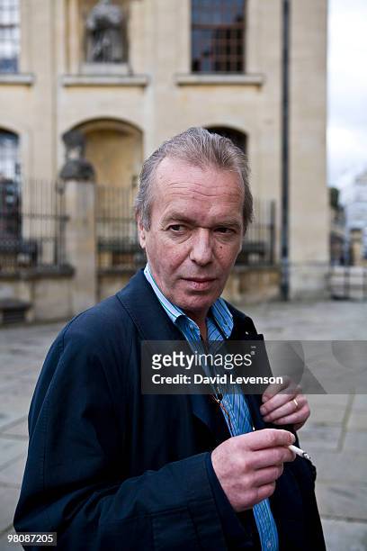 Author Martin Amis arrives at the Oxford Literary Festival in Christ Church, on March 27, 2010 in Oxford, England.