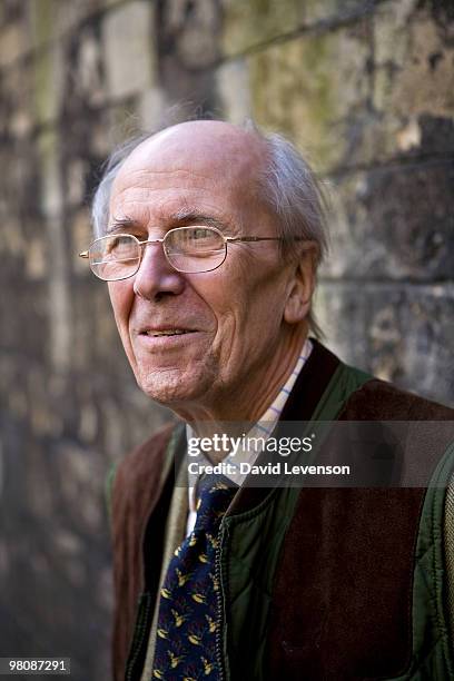 Norman Tebbit,Conservative Politician and author, poses for a portrait at the Oxford Literary Festival, at Christ Church, on March 27, 2010 in...