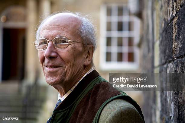 Norman Tebbit,Conservative Politician and author, poses for a portrait at the Oxford Literary Festival, at Christ Church, on March 27, 2010 in...