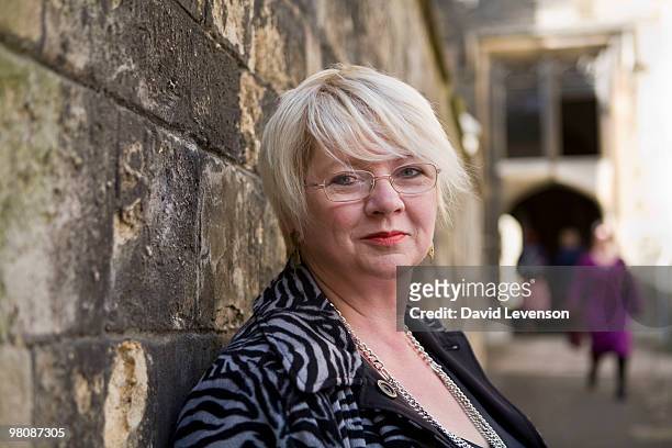 Sophie Grigson, cook and author, poses for a portrait at the Oxford Literary Festival, at Christ Church, on March 27, 2010 in Oxford, England.