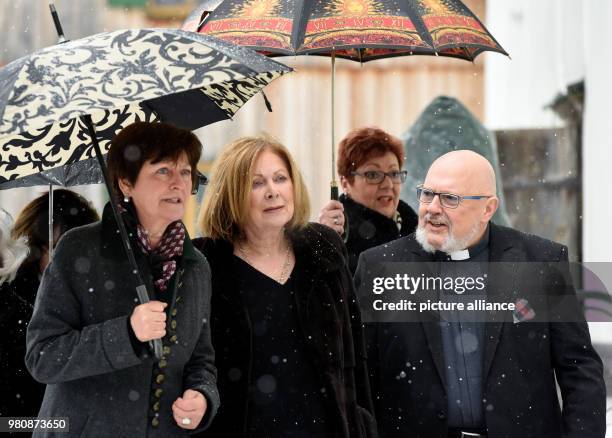 March 2018, Germany, Habach: The 'Traumschiff' actress Heide Keller attends the memorial service for actor Rauch. The actor died of heart failure on...