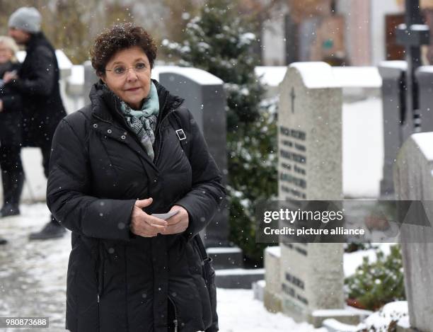 March 2018, Germany, Habach: The actress Monika Baumgartner attends the memorial service for actor Rauch. The actor died of heart failure on 11 March...