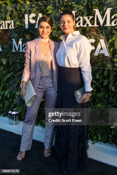 Global style influencer Camila Coelho with Maria Giulia Maramotti, Max Mara Vice President of US Retail and Global Brand Ambassador at the ICA Boston...