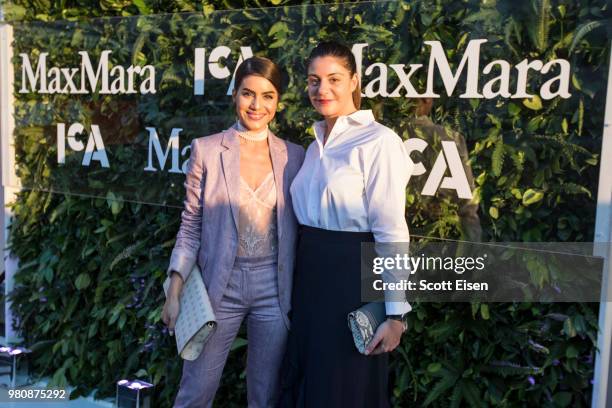 Global style influencer Camila Coelho with Maria Giulia Maramotti, Max Mara Vice President of US Retail and Global Brand Ambassador at the ICA Boston...