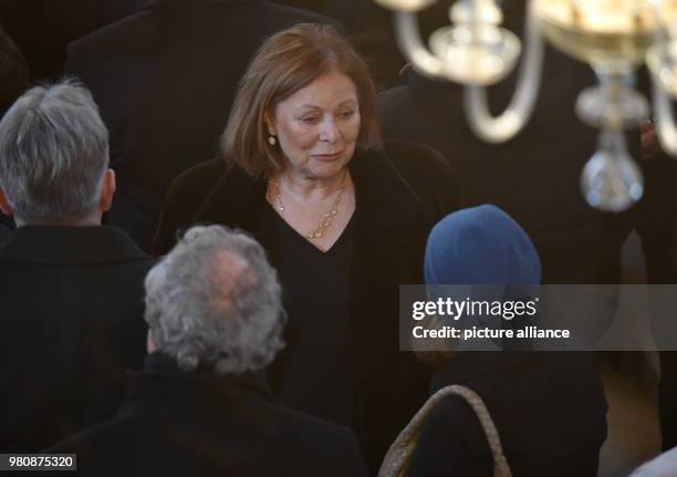 March 2018, Germany, Habach: The 'Traumschiff' actress Heide Keller attends the memorial service for actor Rauch. The actor died of heart failure on...