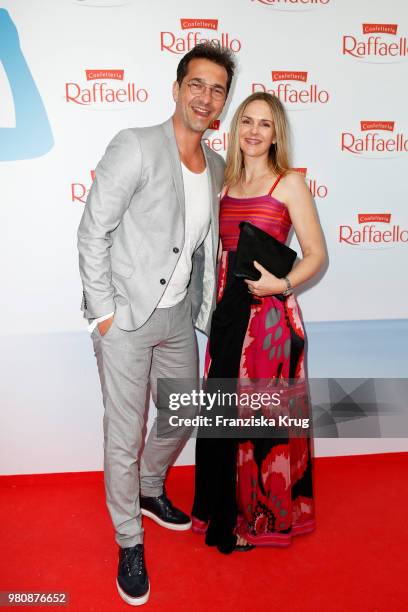 Andreas Elsholz and Denise Zich during the Raffaello Summer Day 2018 to celebrate the 28th anniversary of Raffaello at Villa von der Heydt on June...